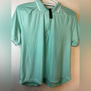 Mondetta Mint Green Performance Polo – Zip Neck Athletic Top